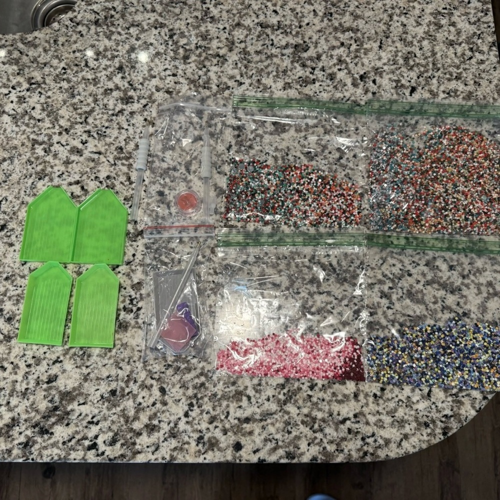 Diamond Painting Diamonds Accessories Spare Round And Square Gems Unsorted